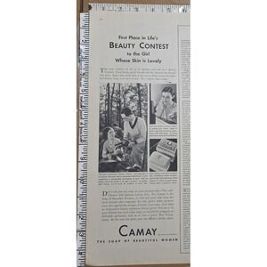 Vintage 1932 Camay Soap Original Print Ad Beauty Contest Skincare Advertisement